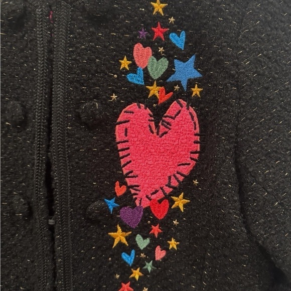 AQUA x Kerri Rosenthal Heart Patch Boucle Jacket XS STUNNING - Picture 6 of 11